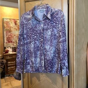 Vintage Devon Purple Patterned Shirt size medium